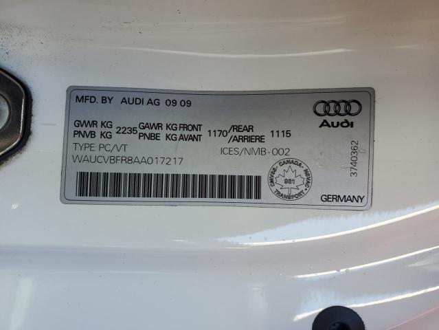 WAUCVBFR8AA017217 - 2010 AUDI S5 PREMIUM PLUS თეთრი ფოტო 12