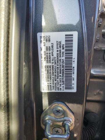 5J6TF2H56DL001241 - 2013 HONDA CROSSTOUR EXL ნაცრისფერი ფოტო 13