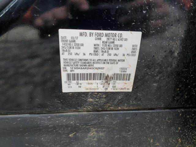 1FM5K8AR2HGC62922 - 2017 FORD EXPLORER POLICE INTERCEPTOR Qara foto 14