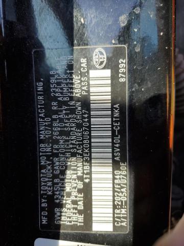 4T1BF3EK0BU670447 - 2011 TOYOTA CAMRY BASE BLACK photo 12