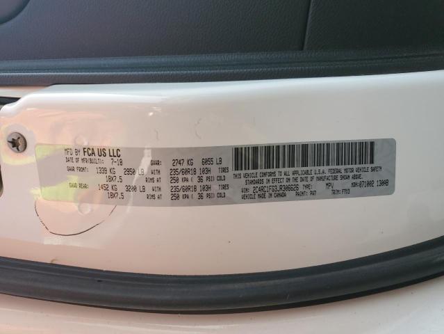 2C4RC1FG3JR306626 - 2018 CHRYSLER PACIFICA TOURING PLUS Ağ foto 13