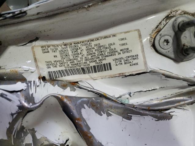 5TESN92N73Z178628 - 2003 TOYOTA TACOMA XTRACAB PRERUNNER თეთრი ფოტო 13