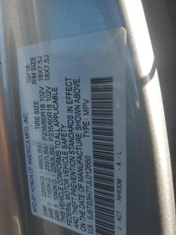 5J8TB3H77JL012660 - 2018 ACURA RDX ADVANCE SILVER photo 13