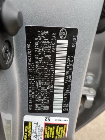 4T1G11AKXRU898691 - 2024 TOYOTA CAMRY SE NIGHT SHADE SILVER photo 12