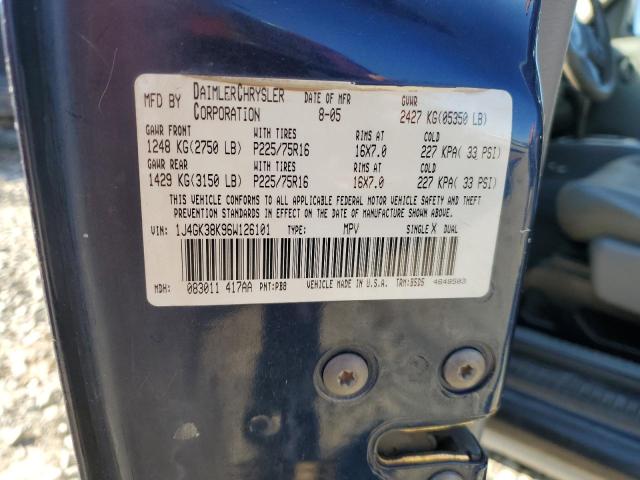 1J4GK38K96W126101 - 2006 JEEP LIBERTY RENEGADE 蓝色 照片 13