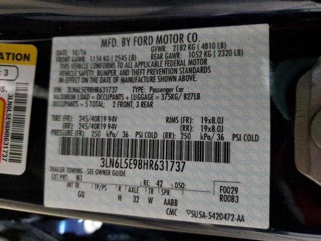 3LN6L5E98HR631737 - 2017 LINCOLN MKZ RESERVE ლურჯი ფოტო 13