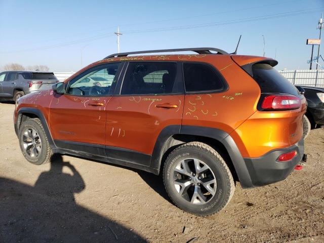 1C4PJMBSXFW776059 - 2015 JEEP CHEROKEE TRAILHAWK ORANGE photo 2