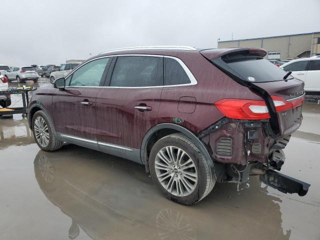 2LMPJ8LR1HBL48792 - 2017 LINCOLN MKX RESERVE BURGUNDY photo 2