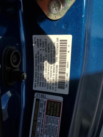 2HGFG3B09FH520580 - 2015 HONDA CIVIC EXL 蓝色 照片 12