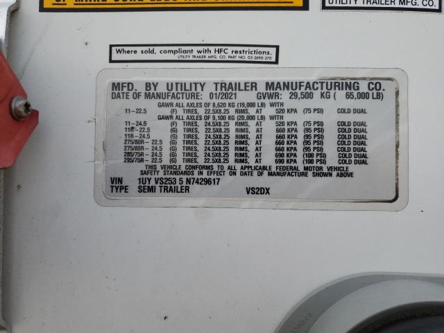 1UYVS2535N7429617 - 2022 UTILITY DRYVAN WHITE photo 10