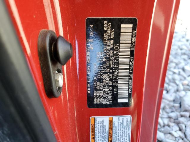 JF1ZNAA16F8702006 - 2015 TOYOTA SCION FR-S RED photo 12