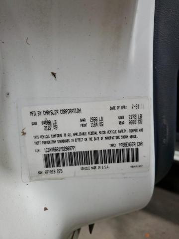 1C3XY66R1MD290977 - 1991 CHRYSLER NEW YORKER FIFTH AVENUE WHITE photo 12