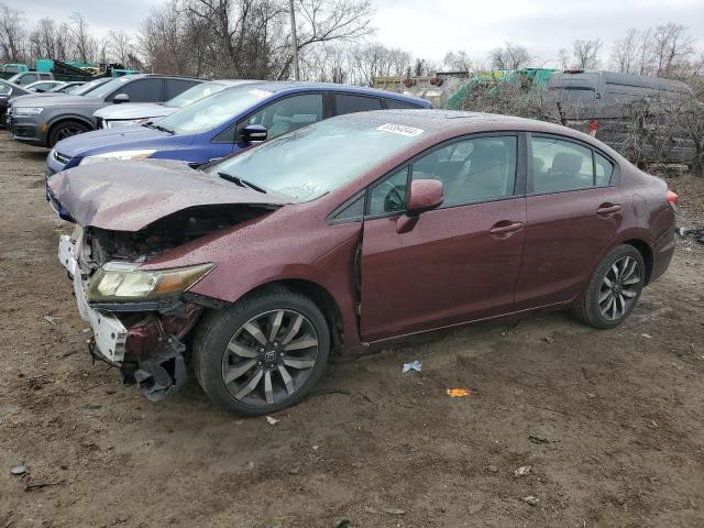 19XFB2F96DE236395 - 2013 HONDA CIVIC EXL BURGUNDY photo 1