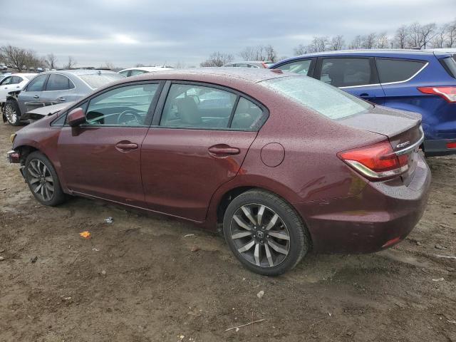 19XFB2F96DE236395 - 2013 HONDA CIVIC EXL BURGUNDY photo 2