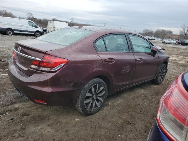 19XFB2F96DE236395 - 2013 HONDA CIVIC EXL BURGUNDY photo 3