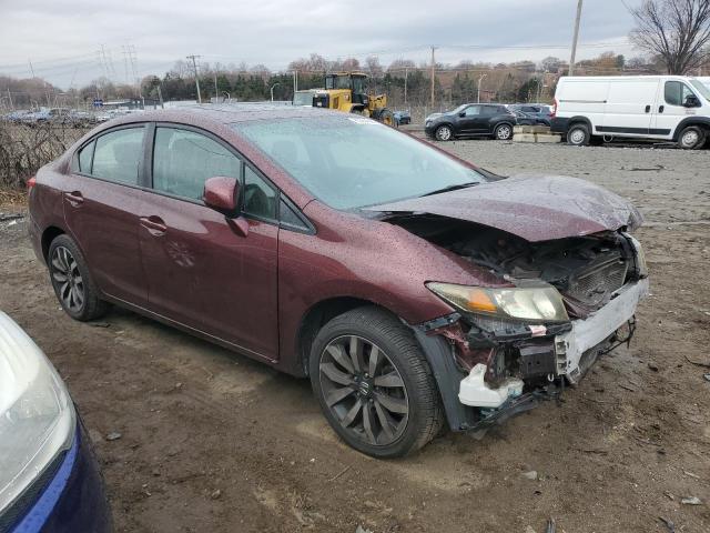 19XFB2F96DE236395 - 2013 HONDA CIVIC EXL BURGUNDY photo 4