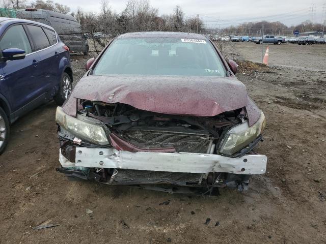 19XFB2F96DE236395 - 2013 HONDA CIVIC EXL BURGUNDY photo 5