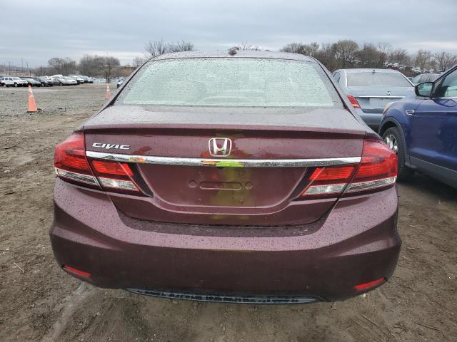 19XFB2F96DE236395 - 2013 HONDA CIVIC EXL BURGUNDY photo 6