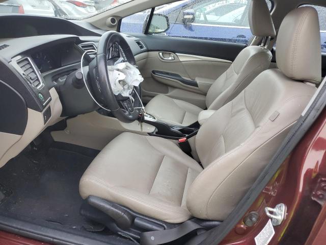 19XFB2F96DE236395 - 2013 HONDA CIVIC EXL BURGUNDY photo 7