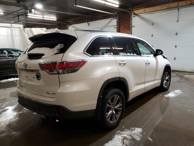 5TDJKRFH6FS104448 - 2015 TOYOTA HIGHLANDER XLE WHITE photo 3