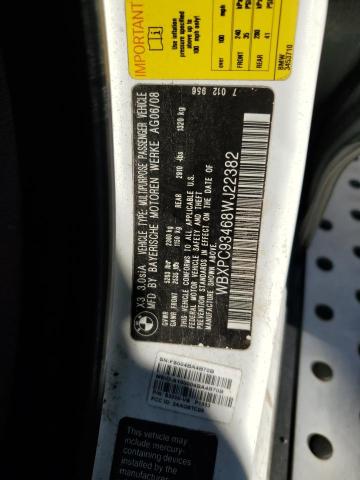 WBXPC93468WJ22382 - 2008 BMW X3 3.0SI WHITE photo 13