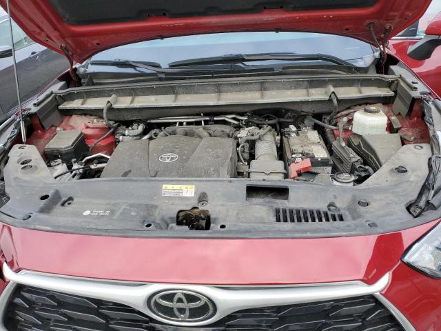 5TDGZRBH6MS528835 - 2021 TOYOTA HIGHLANDER XLE RED photo 12