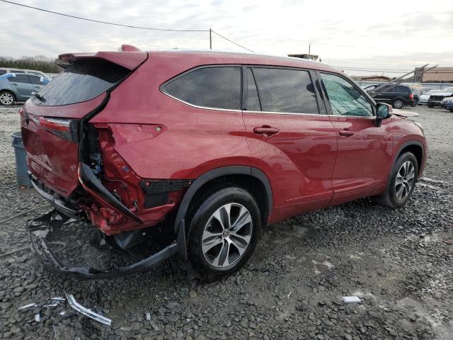 5TDGZRBH6MS528835 - 2021 TOYOTA HIGHLANDER XLE RED photo 3