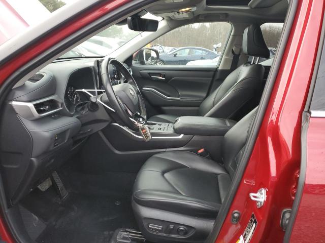 5TDGZRBH6MS528835 - 2021 TOYOTA HIGHLANDER XLE RED photo 7