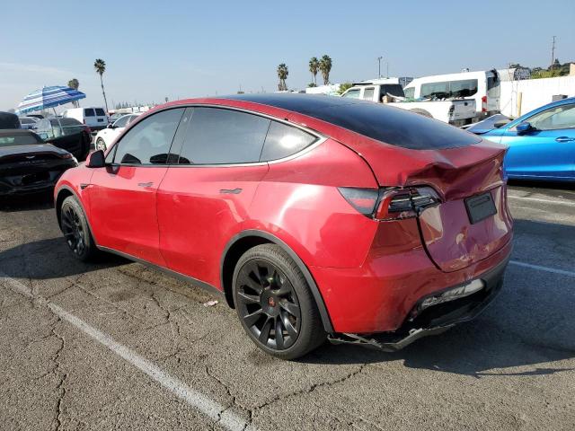 5YJYGDED7MF181395 - 2021 TESLA MODEL Y RED photo 2