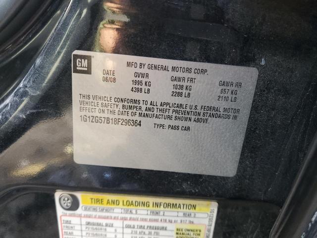 1G1ZG57B18F296364 - 2008 CHEVROLET MALIBU LS შავი ფოტო 12