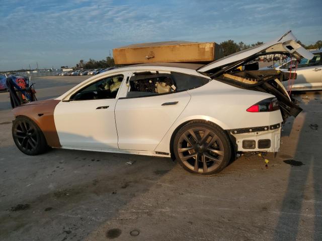 5YJSA1E62MF434808 - 2021 TESLA MODEL S WHITE photo 2