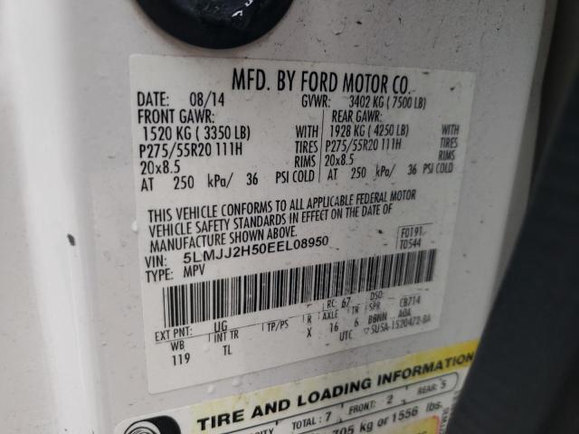 5LMJJ2H50EEL08950 - 2014 LINCOLN NAVIGATOR თეთრი ფოტო 13