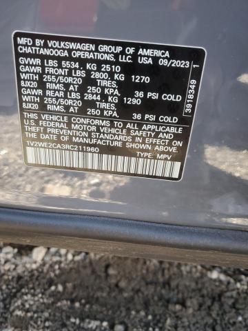1V2WE2CA3RC211960 - 2024 VOLKSWAGEN ATLAS CROS SE GRAY photo 13