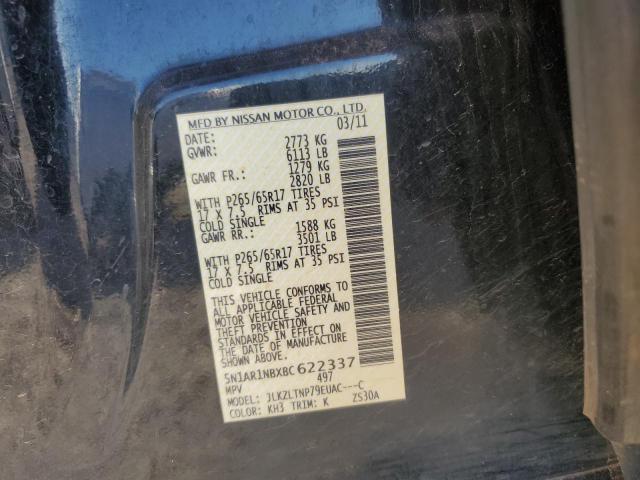 5N1AR1NBXBC622337 - 2011 NISSAN PATHFINDER S Schwarz Foto 13