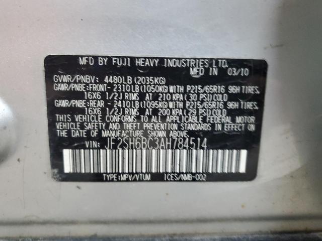 JF2SH6BC3AH784514 - 2010 SUBARU FORESTER XS Gümüş fotoğraf 14