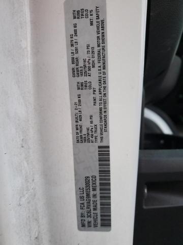 3C6LRVAG9ME530029 - 2021 RAM PROMASTER 1500 STANDARD Սպիտակ լուսանկար 12