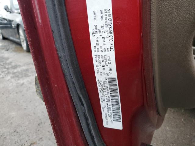 2C4RC1CGXDR510722 - 2013 CHRYSLER TOWN & COU TOURING L RED photo 13