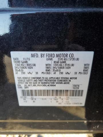 2LMTJ8LR0GBL43984 - 2016 LINCOLN MKX RESERVE 黑色 照片 13