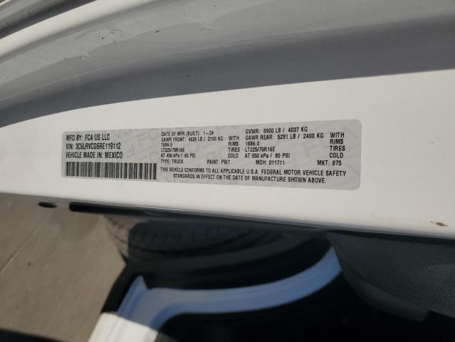 3C6LRVCG6RE119112 - 2024 RAM PROMASTER 2500 HIGH أبيض صورة 12