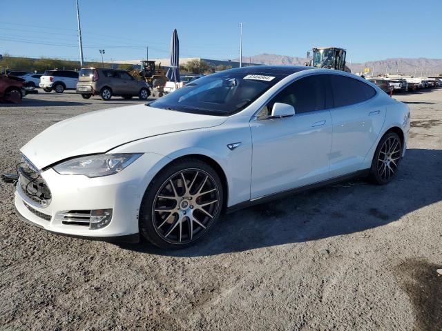 5YJSA1H28EFP68397 - 2014 TESLA MODEL S WHITE photo 1