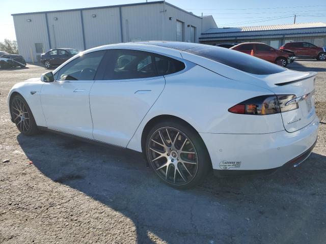 5YJSA1H28EFP68397 - 2014 TESLA MODEL S WHITE photo 2