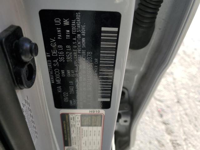 3KPA24AD5PE520378 - 2023 KIA RIO LX WHITE photo 12