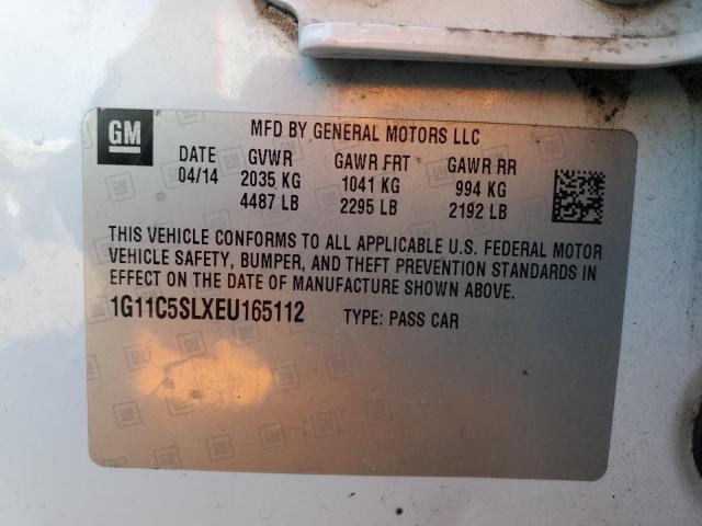 1G11C5SLXEU165112 - 2014 CHEVROLET MALIBU 1LT Ақ фото 12