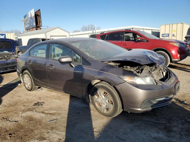 19XFB2F54EE027817 - 2014 HONDA CIVIC LX GRAY photo 4
