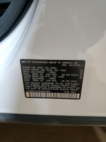 1V2BR2CA1RC559498 - 2024 VOLKSWAGEN ATLAS SEL WHITE photo 14