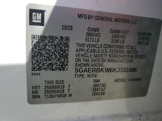 5GAERBKW6KJ181886 - 2019 BUICK ENCLAVE ESSENCE 白色 照片 14