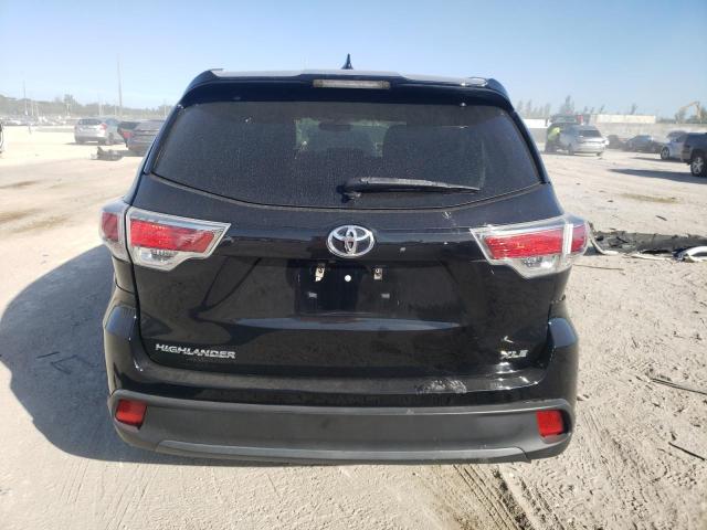 5TDKKRFH0GS500851 - 2016 TOYOTA HIGHLANDER XLE BLACK photo 6