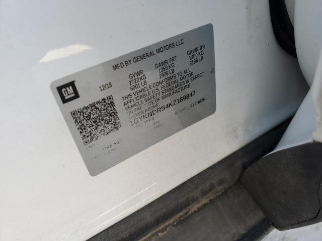 1GYKNDRS4KZ189847 - 2019 CADILLAC XT5 LUXURY Beyaz fotoğraf 14