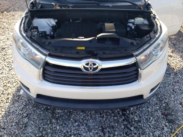 5TDKKRFH3FS107828 - 2015 TOYOTA HIGHLANDER XLE WHITE photo 12