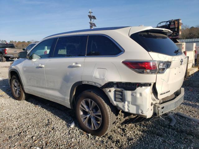 5TDKKRFH3FS107828 - 2015 TOYOTA HIGHLANDER XLE WHITE photo 2